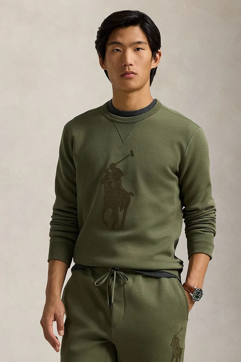 Polo Ralph Lauren sweatshirt men's green color with an application