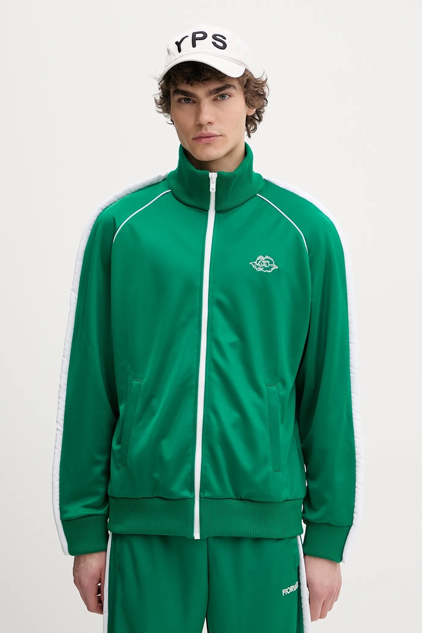 Кофта adidas Originals Firebird мужская цвет зелёный узор JP2543