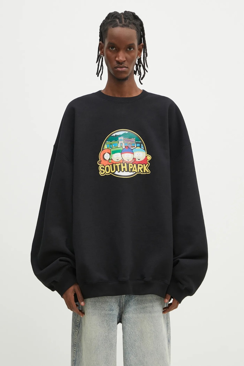 Кофта adidas Originals Adicolor Oversized Crew мужская цвет чёрный