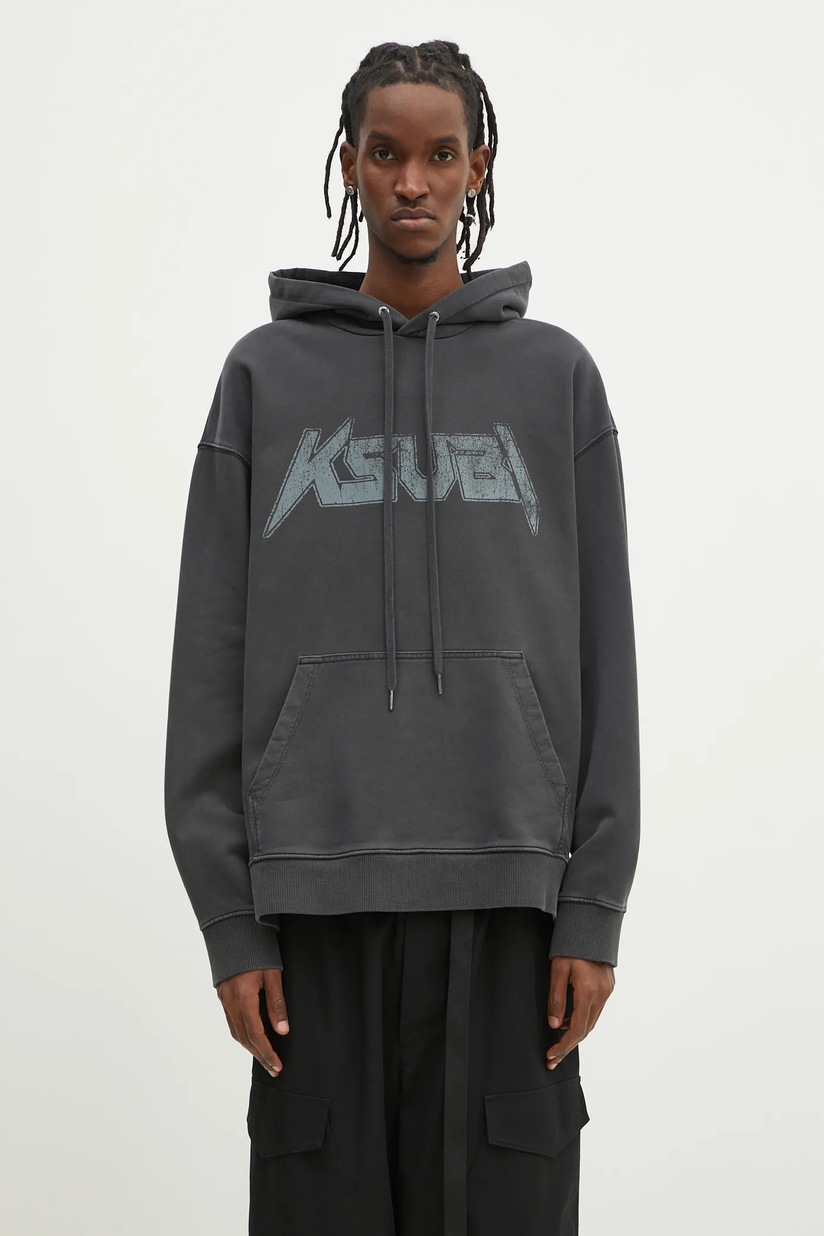 【関税込み】Ksubi グレー Graff Rose Kash フーディ KSUBI cotton sweatshirt Graff Rose Kash Hoodie PRM EU