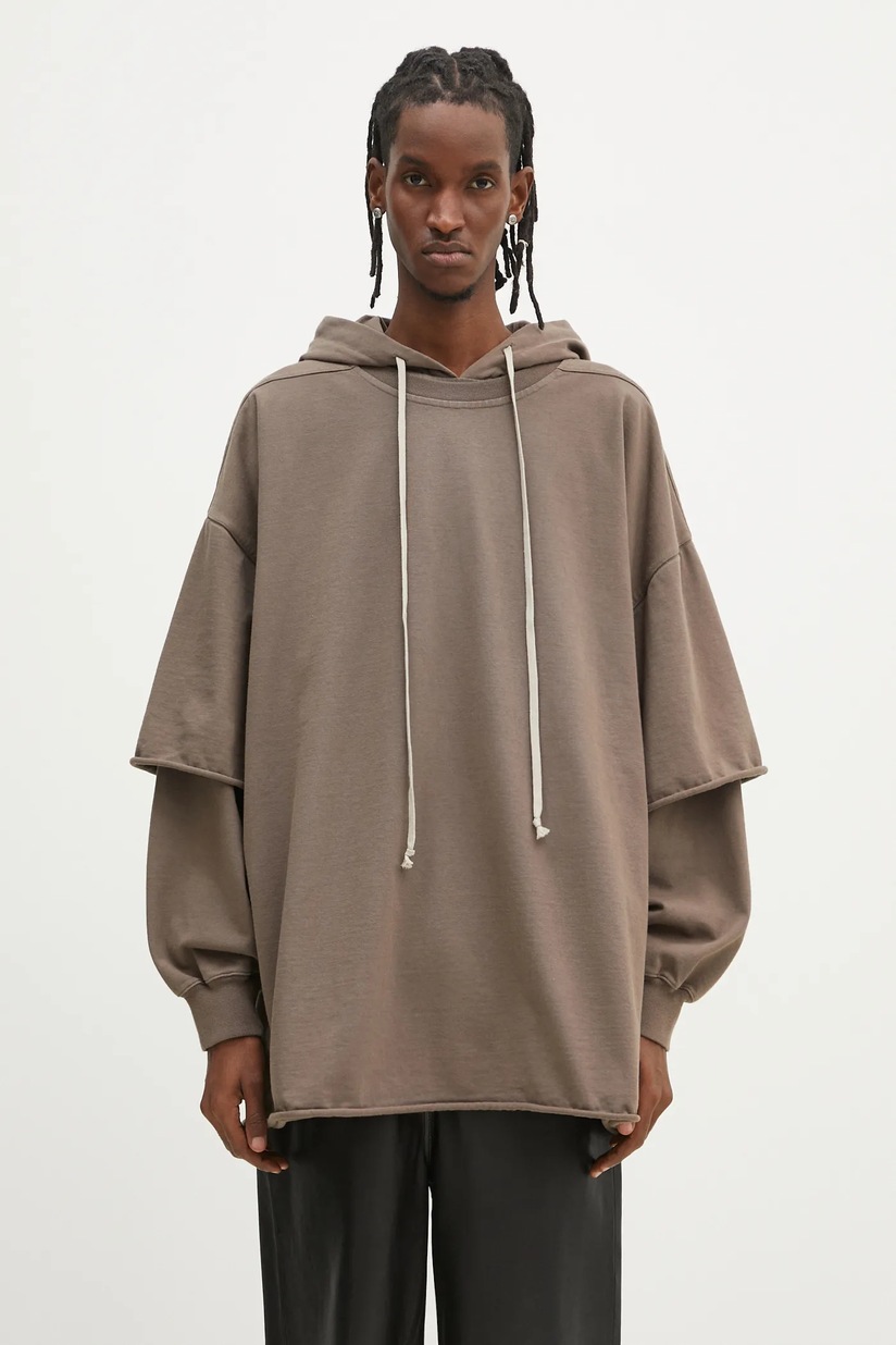Rick Owens cotton sweatshirt Jumbo Gimp men's brown color