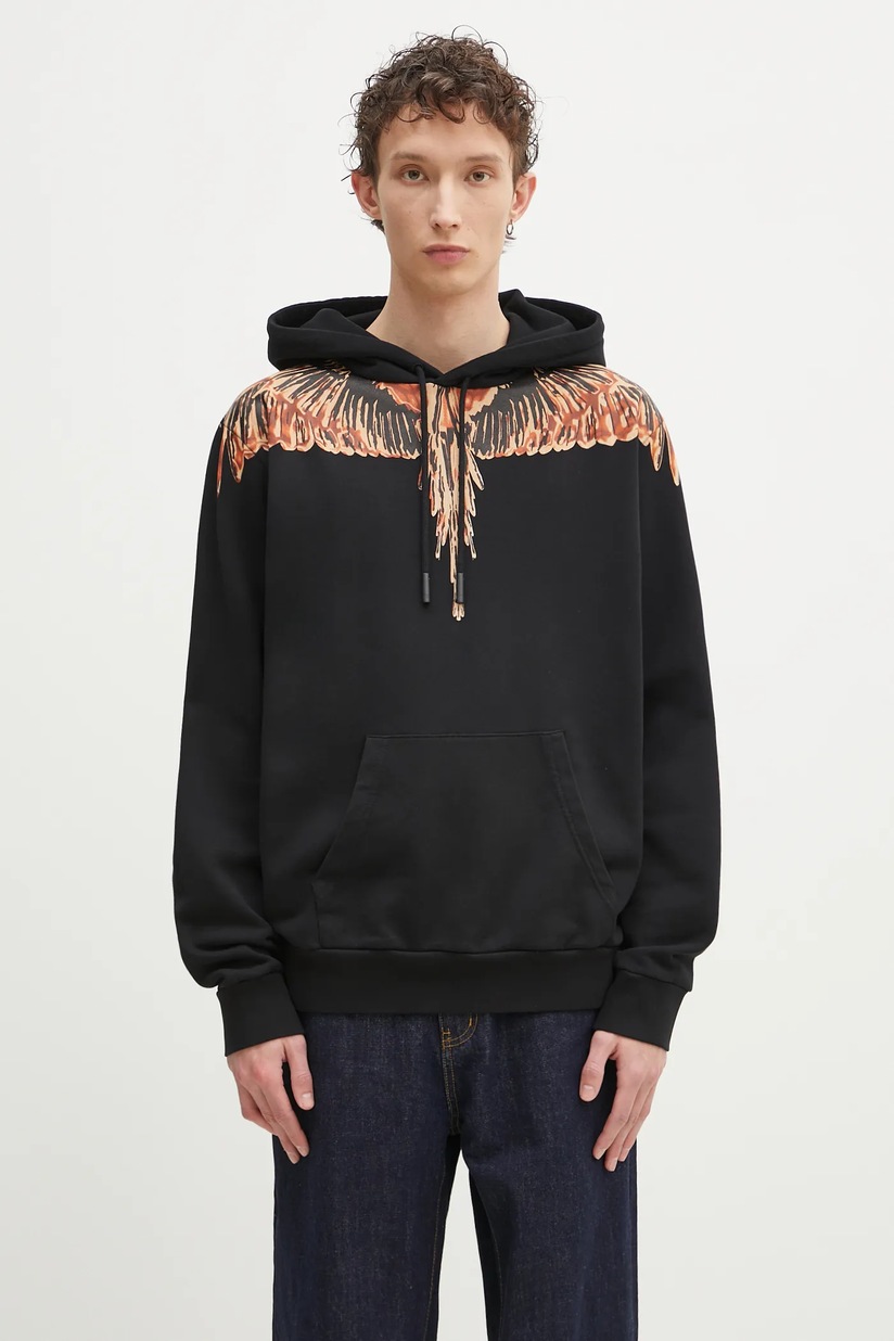 スウェット・トレーナー Marcelo Burlon Braille Tape Pocket Sweatshirt Black Marcelo Burlon Braille Tape Pocket Sweatshirt Black (Marcelo