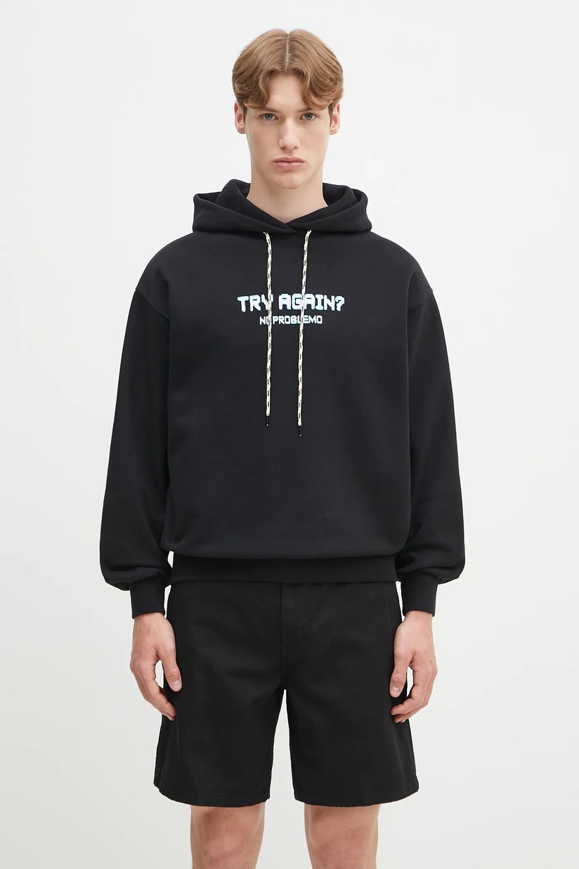 thisisneverthat cotton sweatshirt T-Logo Hoodie men's black color