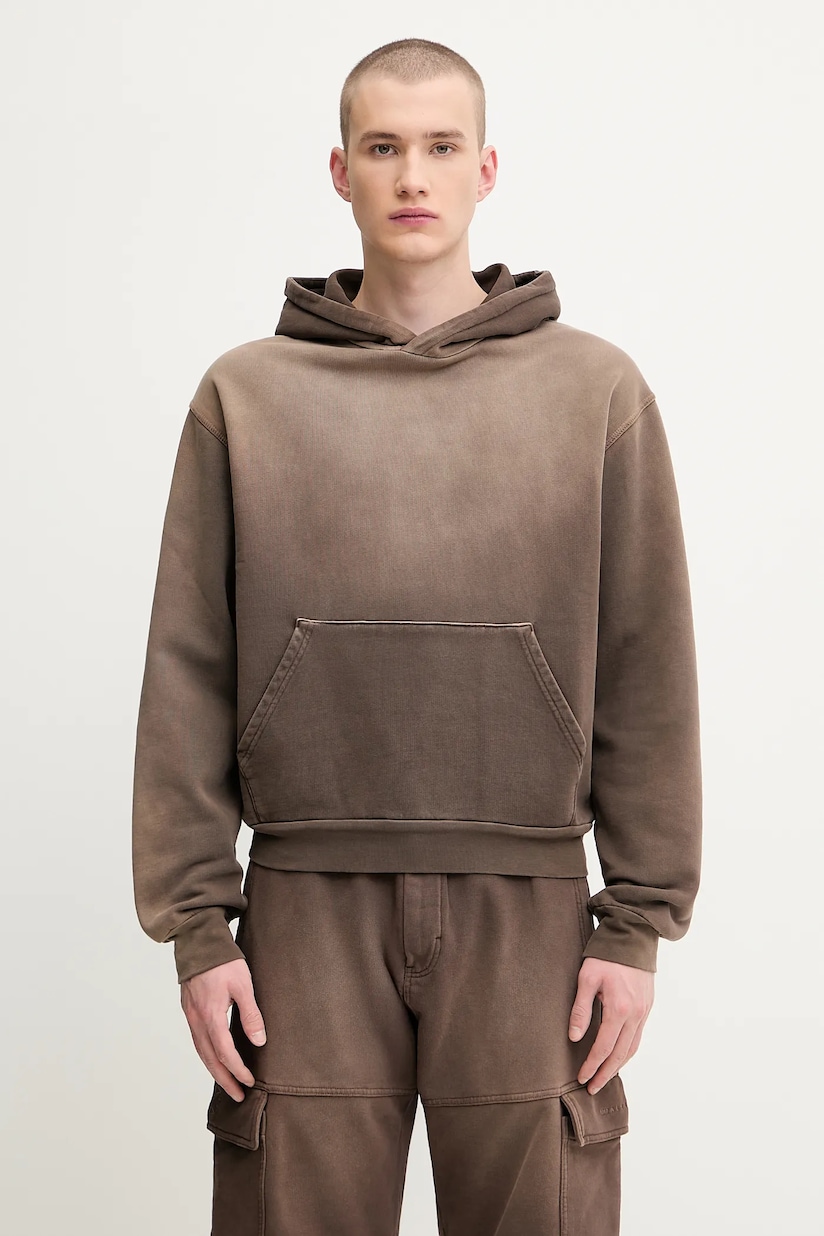 1017 ALYX 9SM cotton sweatshirt Garment dye boxy brown color 1017 ALYX 9SM cotton sweatshirt Garment dye boxy brown color
