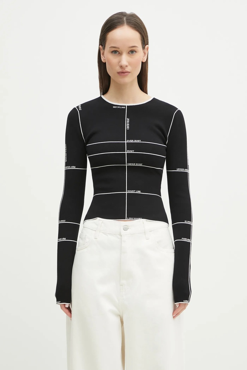 ★マーページ★ Шерстяной свитер MM6 Maison Margiela женский цвет чёрный лёгкий