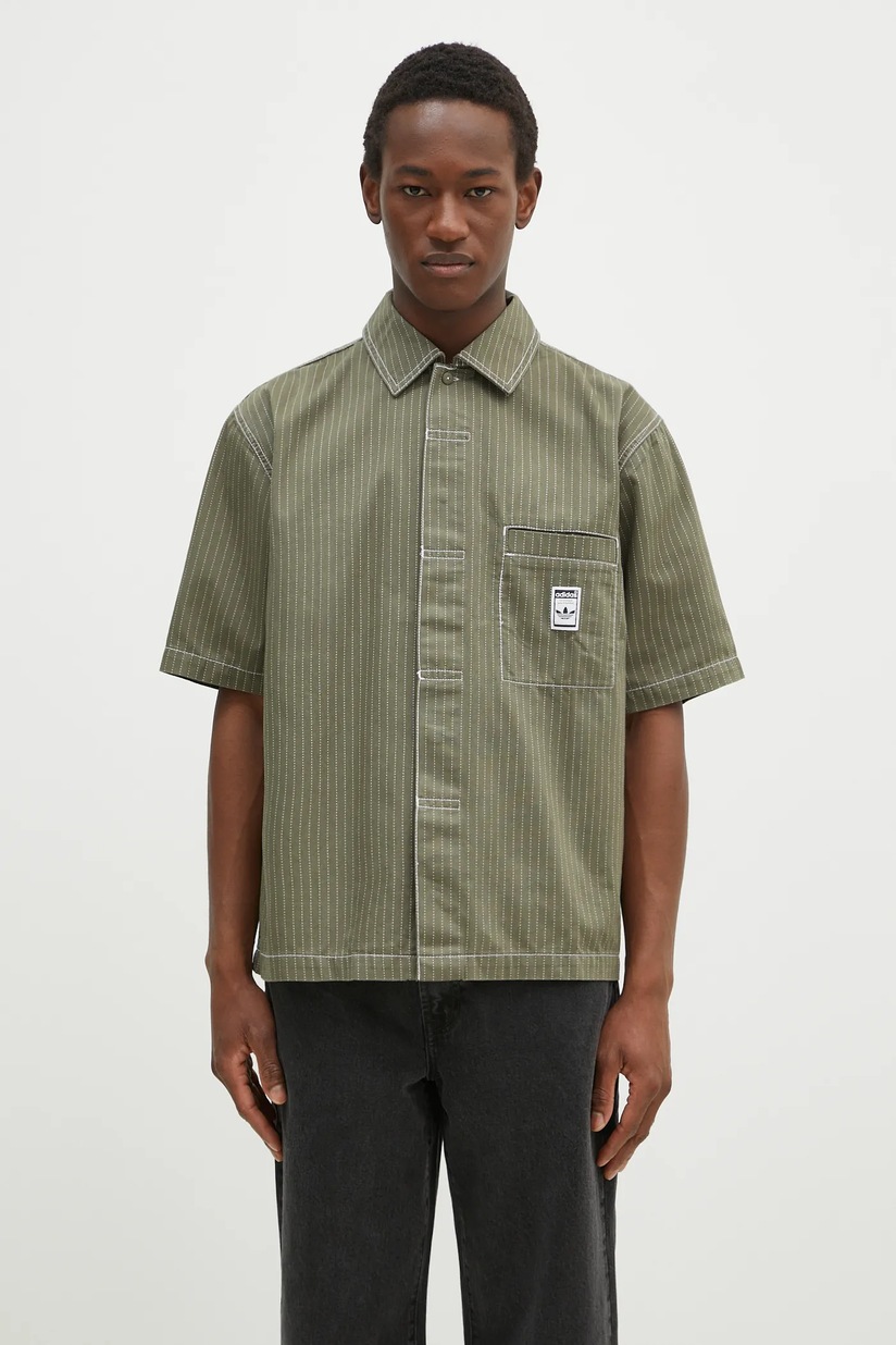 adidas Originals shirt Wabash Long Sleeve men's green color