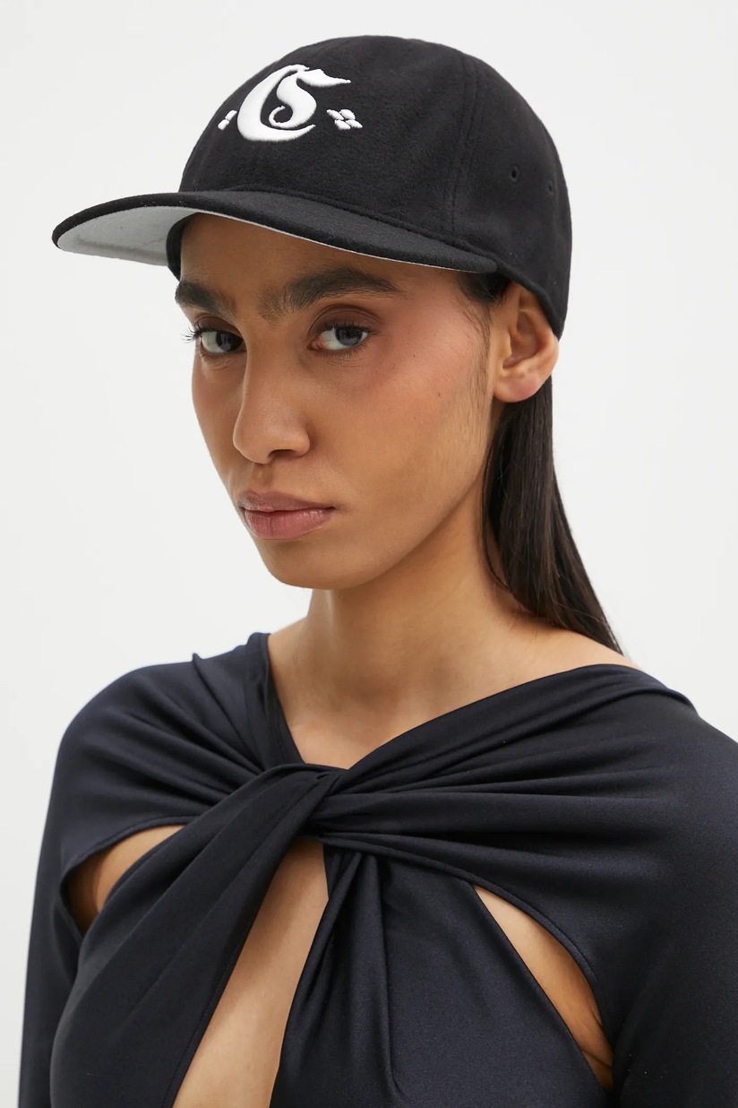 Carhartt WIP cotton baseball cap Stamp Cap black color I033625