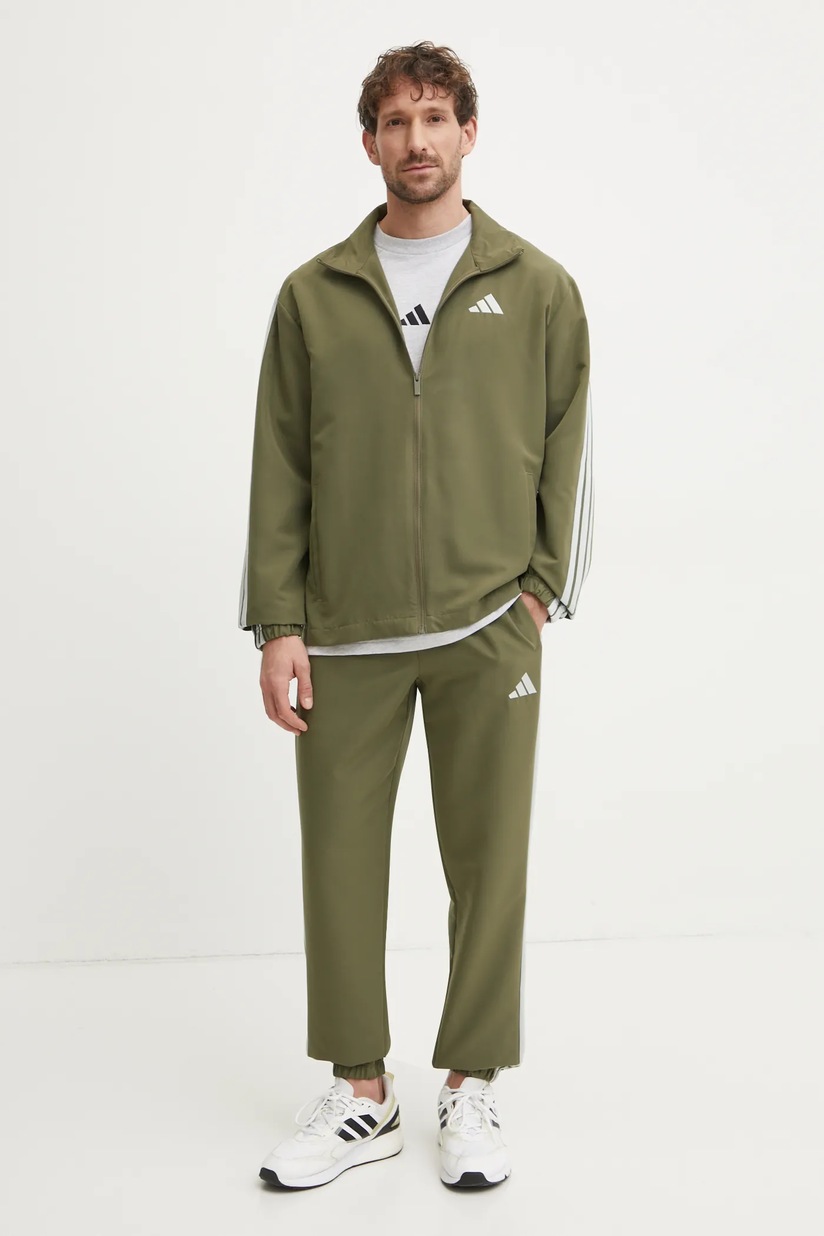 green clothing 上下セット Спортивный костюм adidas 3-Stripes цвет зелёный JX5546 | ANSWEAR.ua