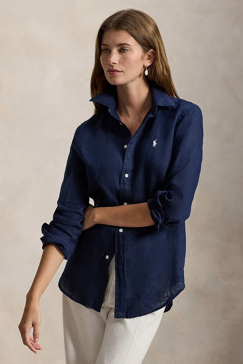 Polo Ralph Lauren shirt women's navy blue color 211941176 at PRM US