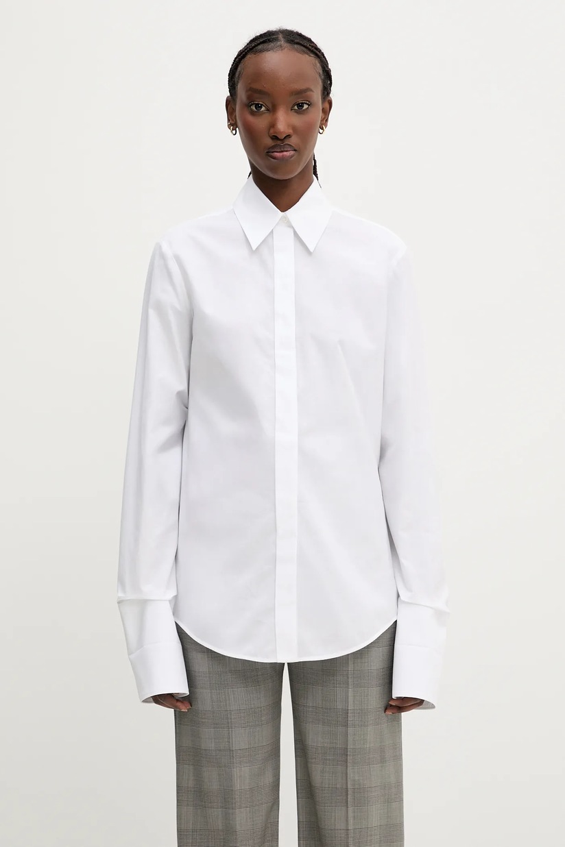 Sportmax cotton shirt Gesso women's white color regular