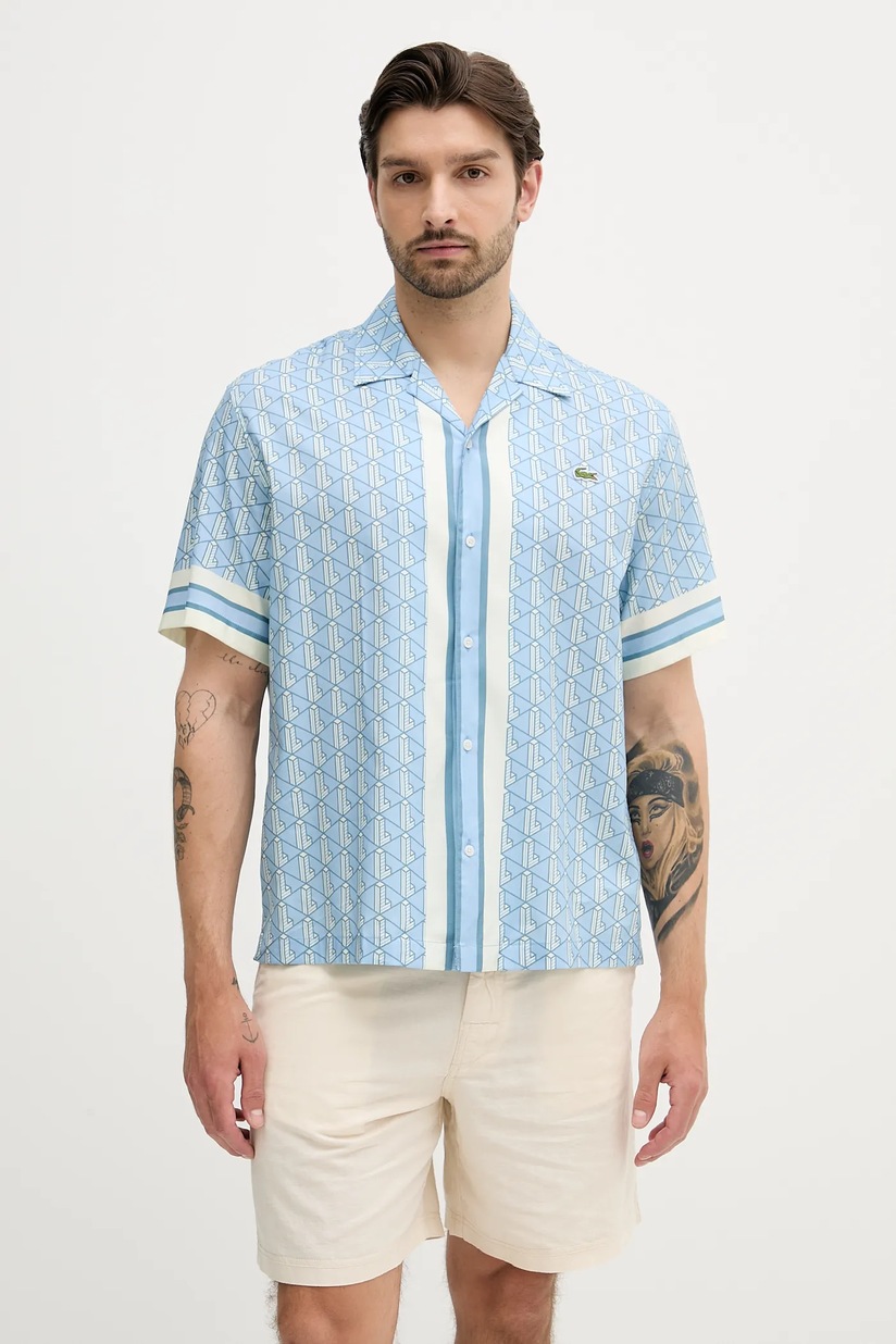 Lacoste shirt blue color relaxed CH9094 at PRM US