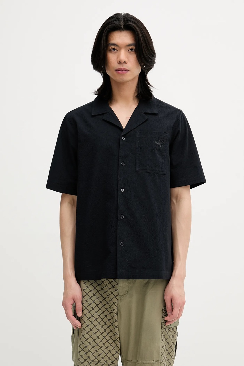 adidas Originals cotton shirt Essential black color regular JD2455