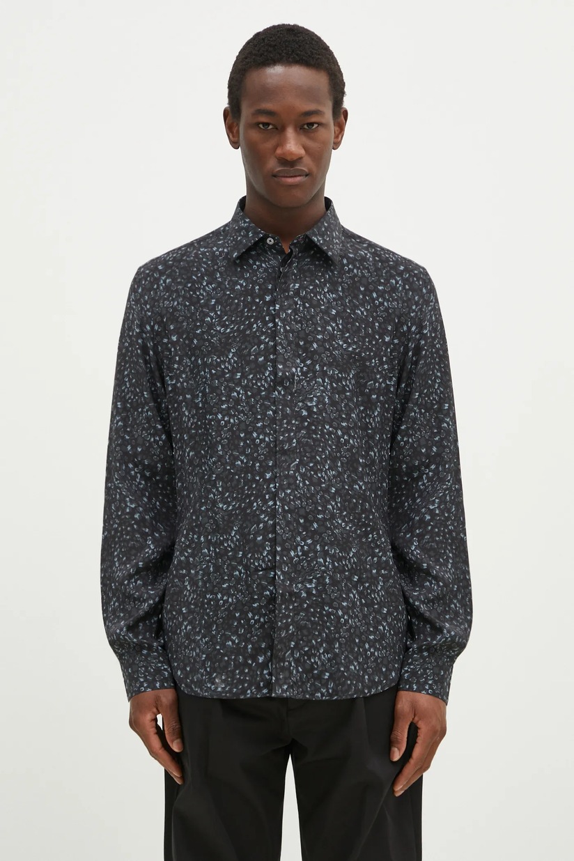 Paul Smith shirt men's brown color regular M1R-905U-P02576