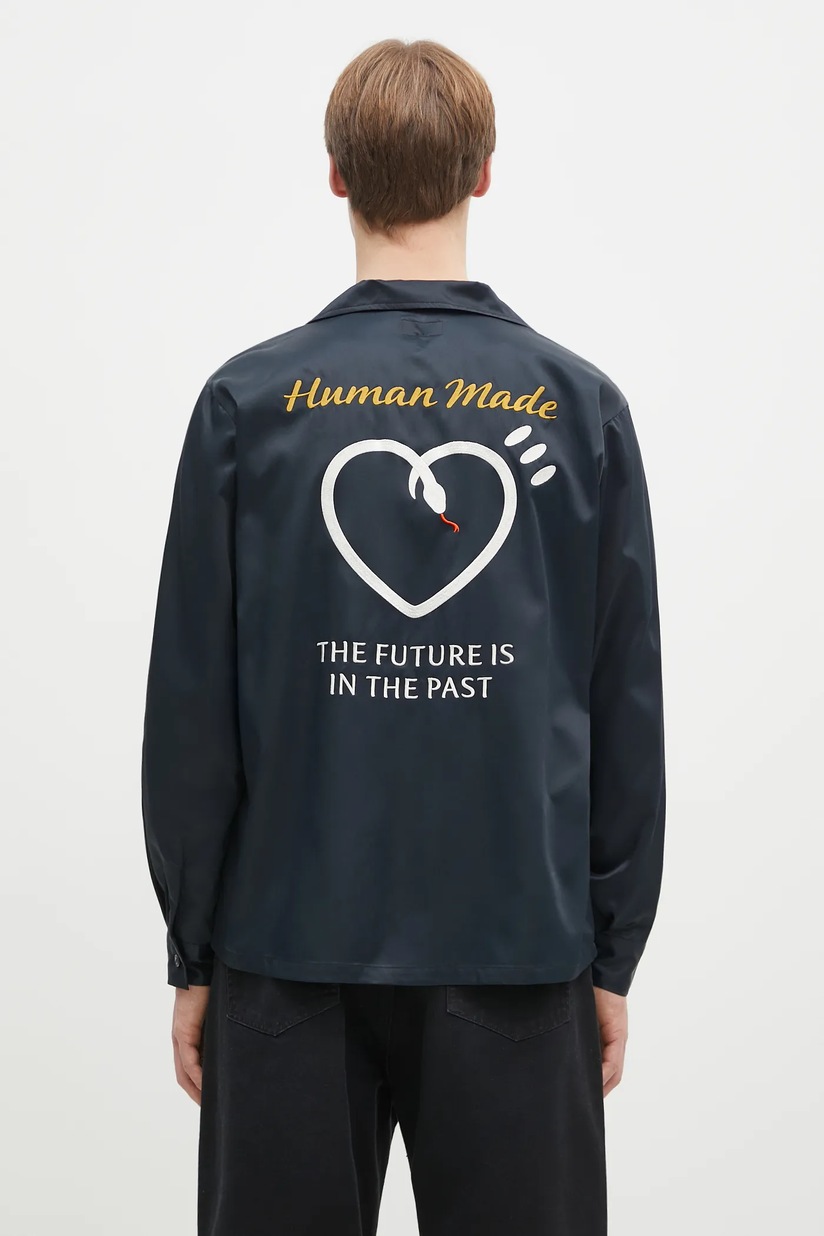 Human Made cotton shirt Stitch Work Shirt men's black color Human Made cotton shirt Stitch Work Shirt men's black color