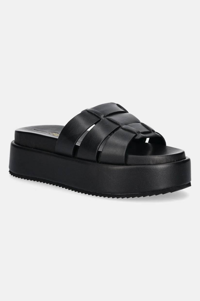Sandali Donna BUFFALO NOA GREEK SANDAL - Tacco 4.5cm, Vegan, Suola In Gomma, Colore Nero