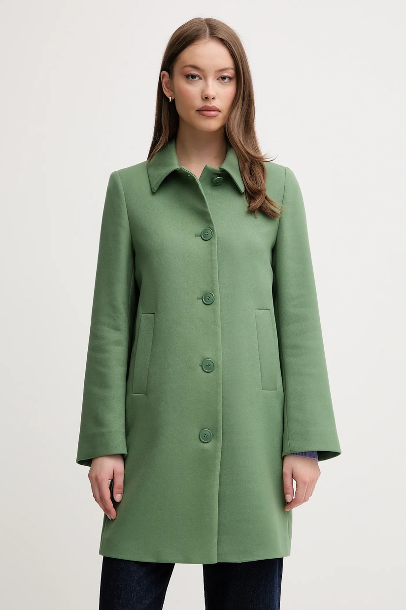 Тренч adidas Originals Tcoat Twill колір зелений JW2663 | ANSWEAR.ua