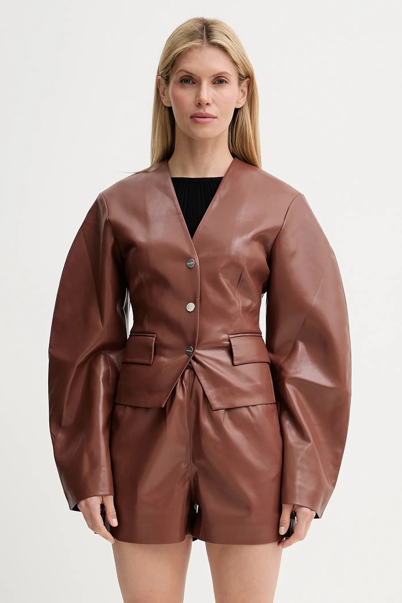 Куртка с примесью шерсти Weekend Max Mara ALFREDO цвет коричневый