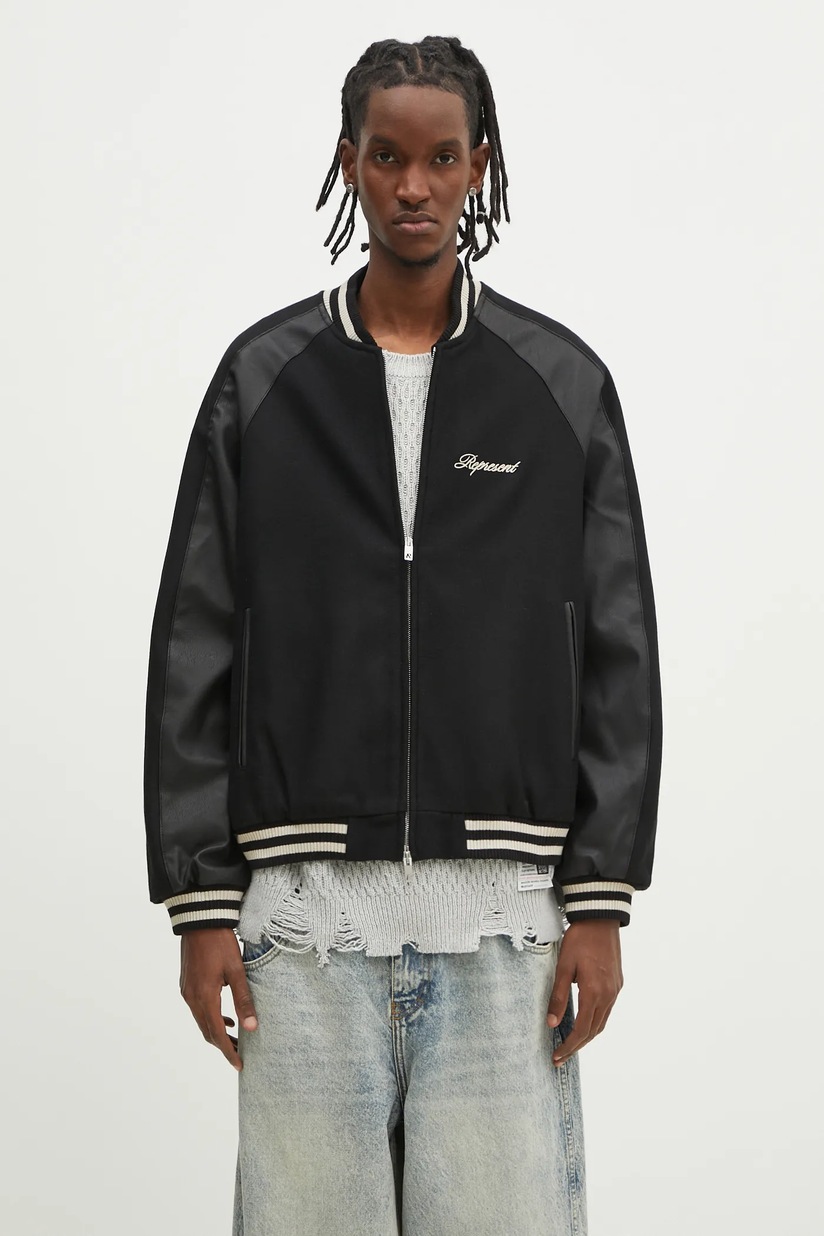 Maison Kitsuné jacket Quilted Blouson men's black color
