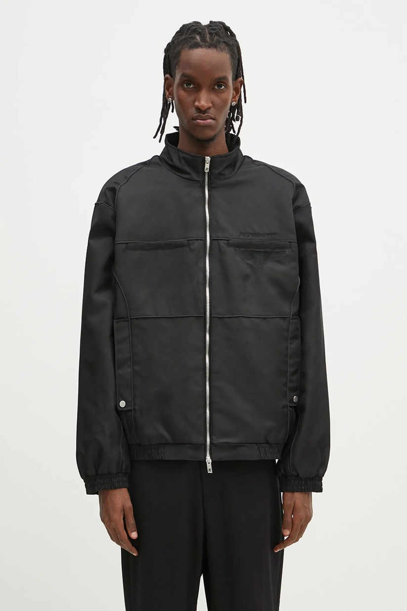 thisisneverthat jacket L-Logo Flight Jacket men's black color at thisisneverthat jacket L-Logo Flight Jacket men's black color at