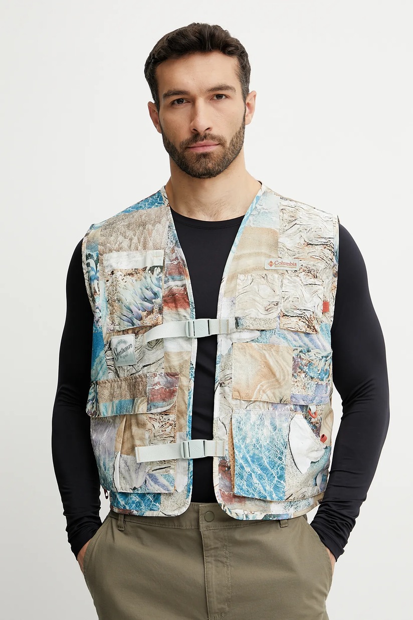 Carhartt WIP denim vest Arbor Vest men's beige color I031521.1YH3K