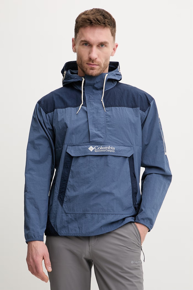 Columbia jacket M Pike Lake II Hooded Ja men's navy blue color