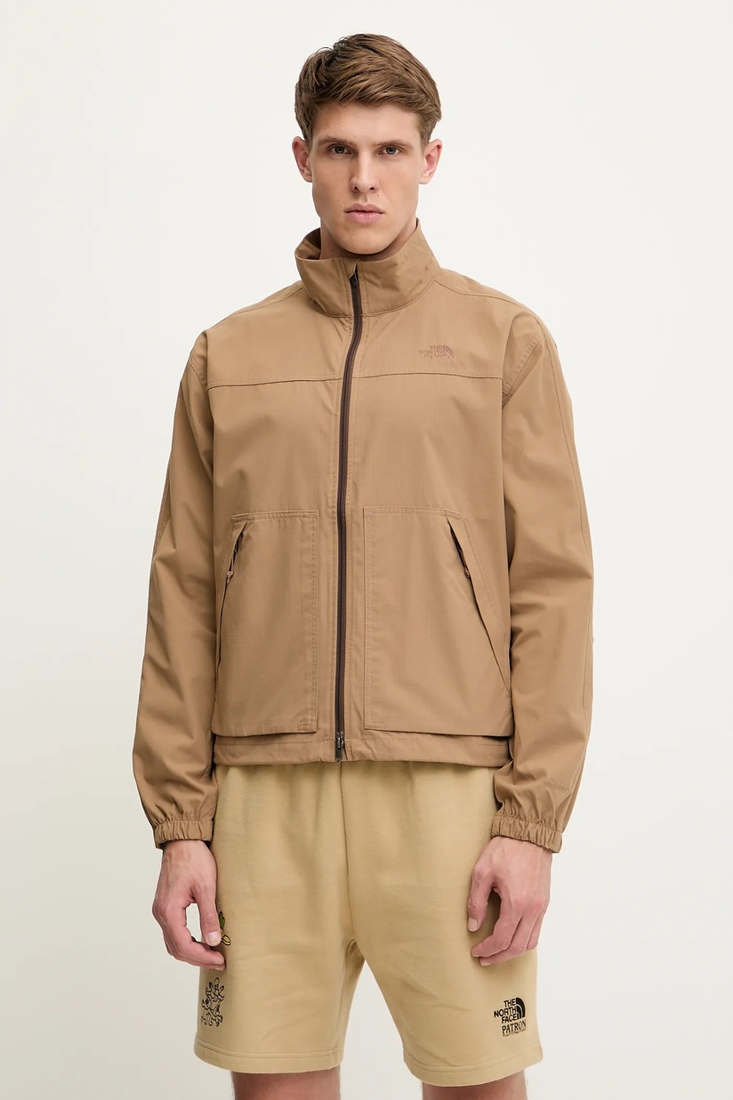 The North Face geacă de puf Lhotse Jacket bărbați, culoarea maro