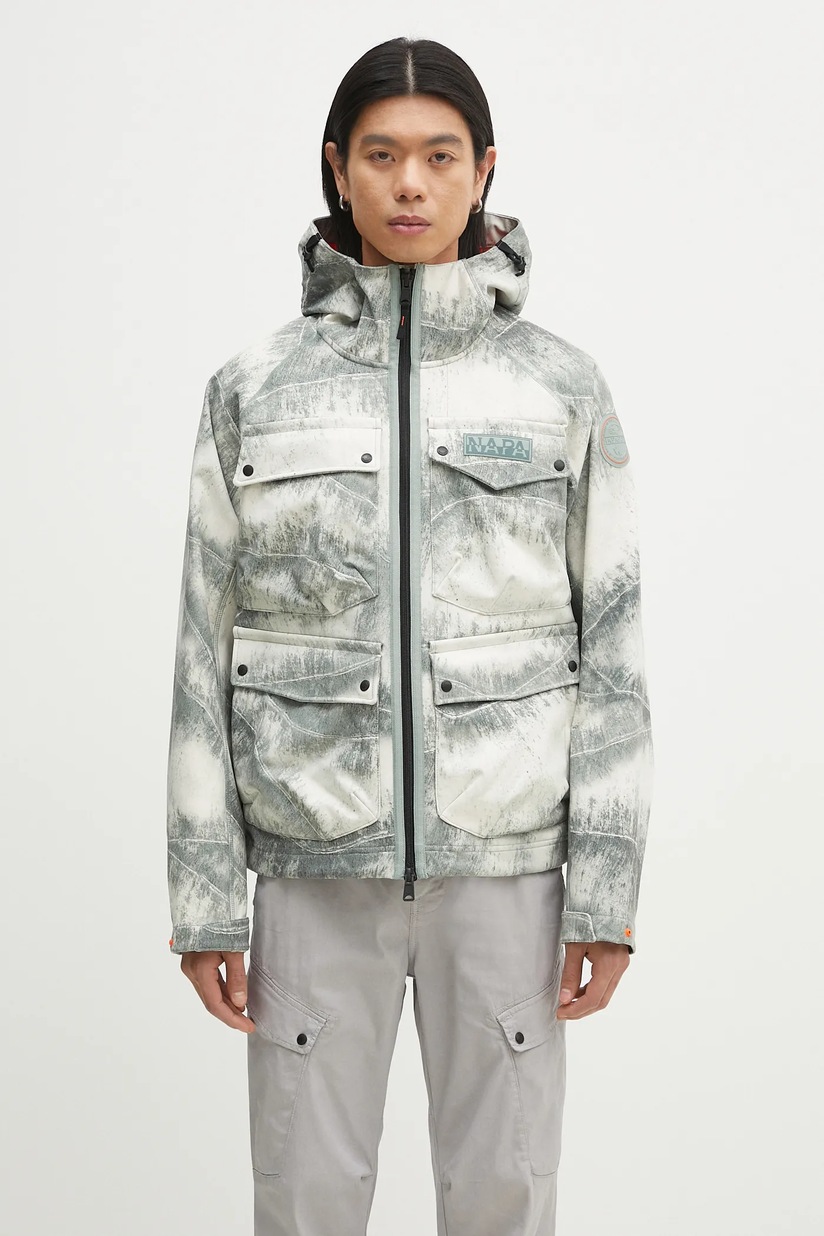 Napapijri jacket Skidoo 1990 men's beige color NP0A4IK5N1N1