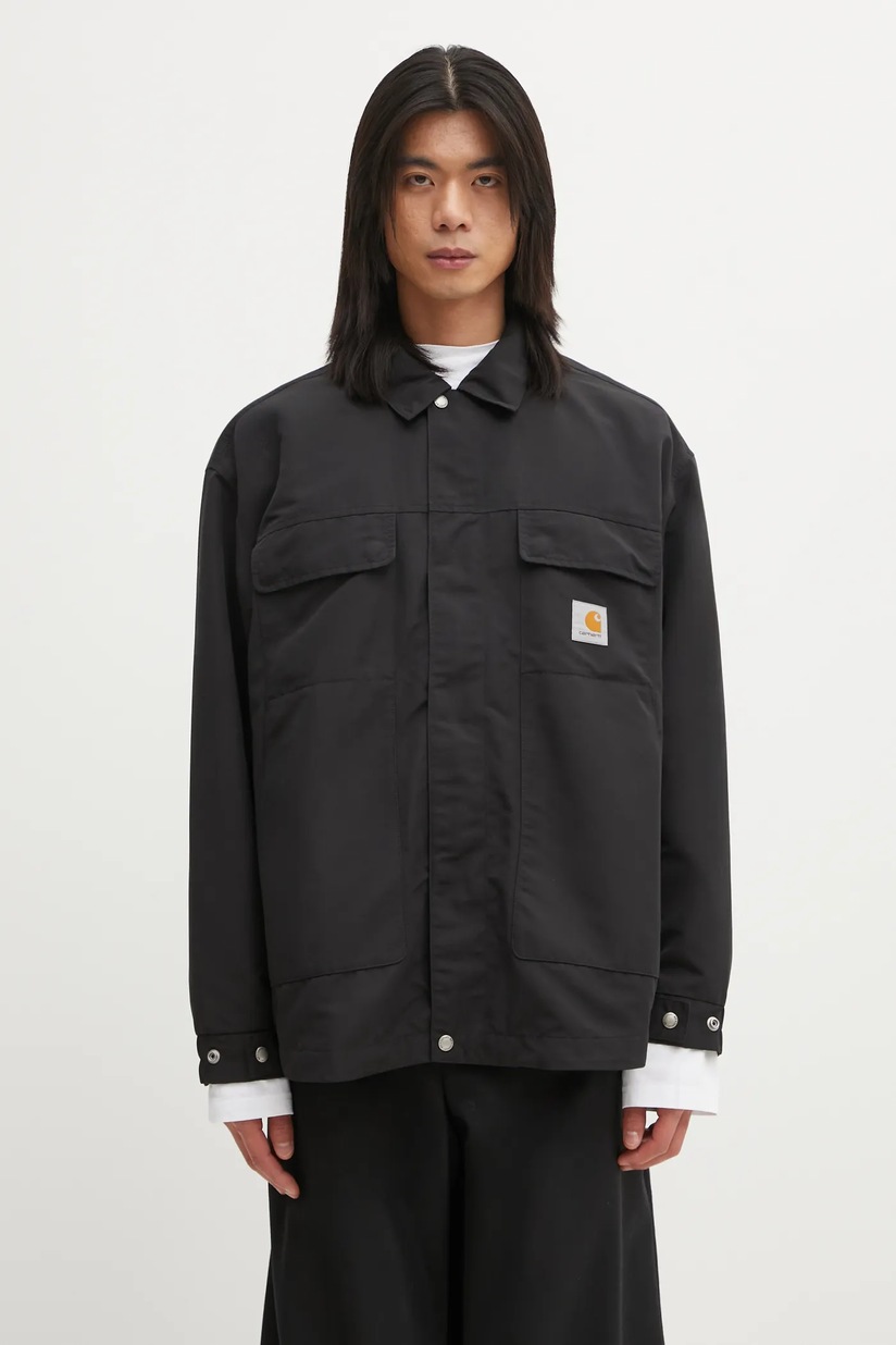 Carhartt WIP wool blend jacket Wool Coach Jacket black color