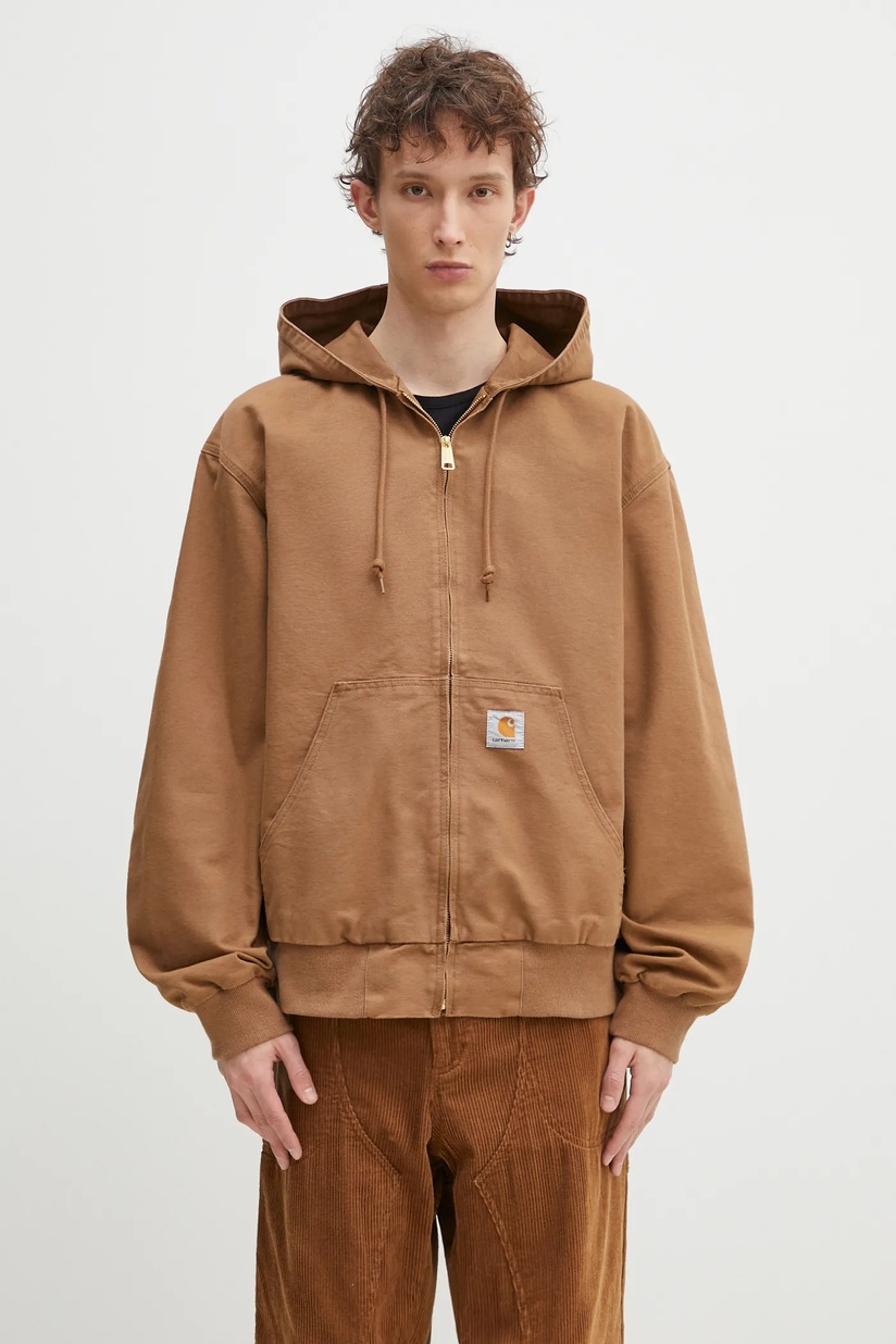 Carhartt WIP jacket Detroit Jacket men's brown color at PRM US