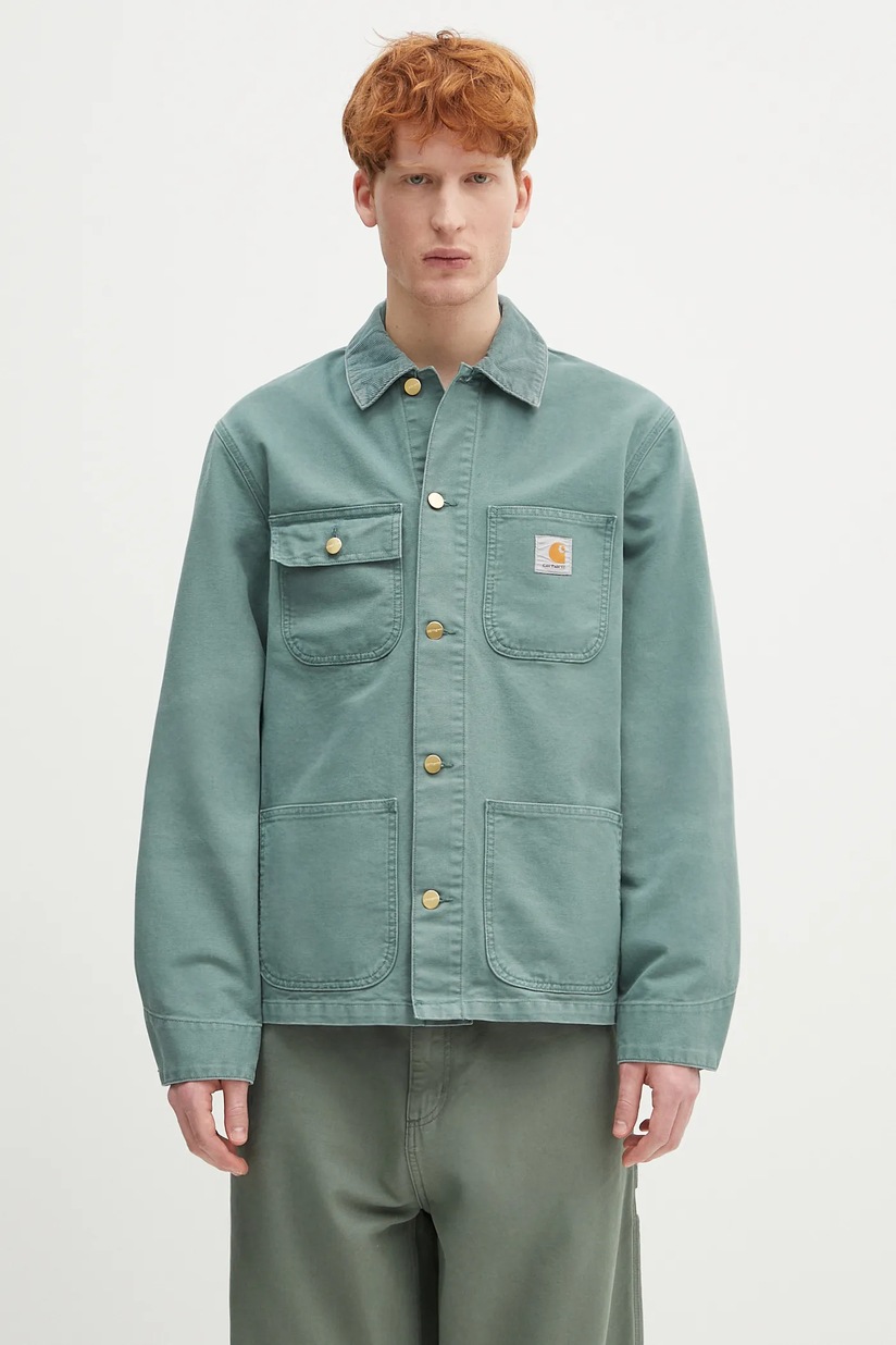 Carhartt WIP cotton shirt jacket Michigan Coat green color I034787