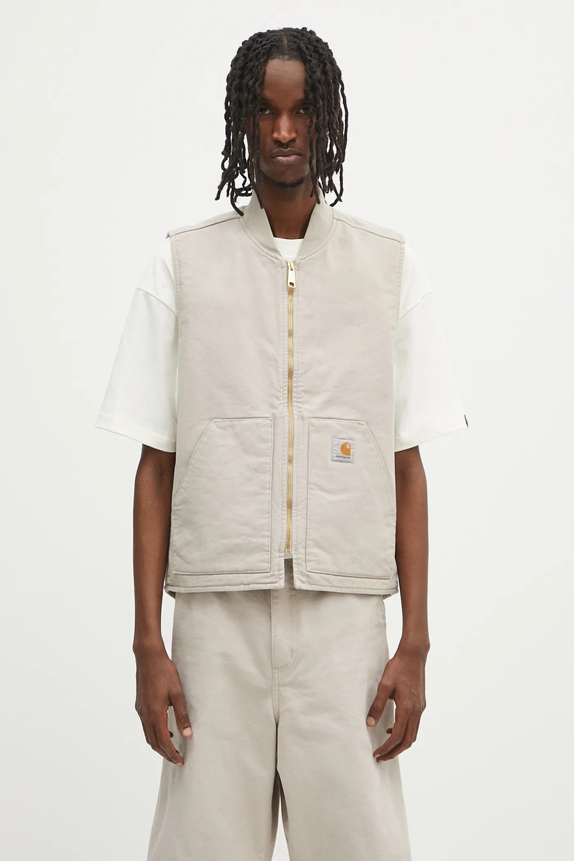 Carhartt WIP cotton vest Classic Vest beige color I034821.2OR4O at