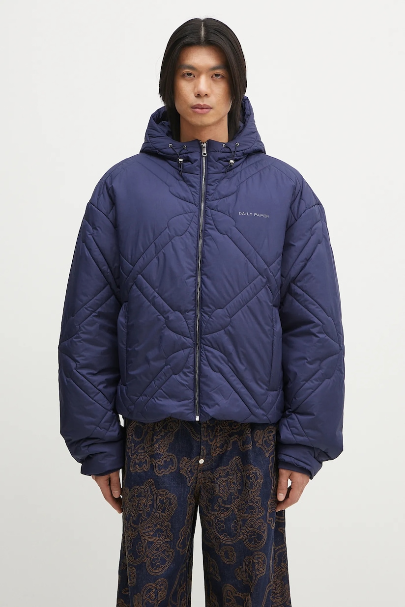 Daily Paper jacket Spear Puffer Jacket navy blue color 2512001 at