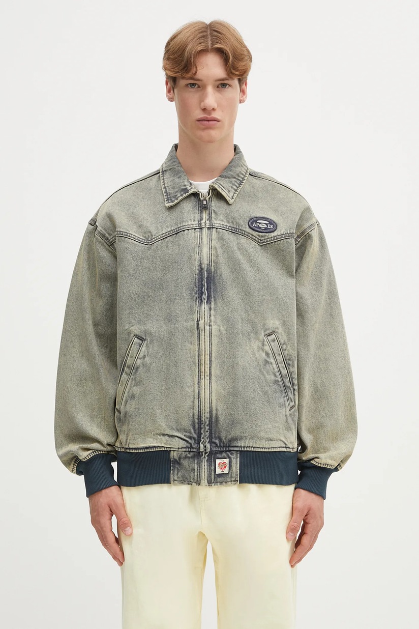 AAPE denim jacket Main Light Weight blue color AAPLJM7706XAO at PRM US