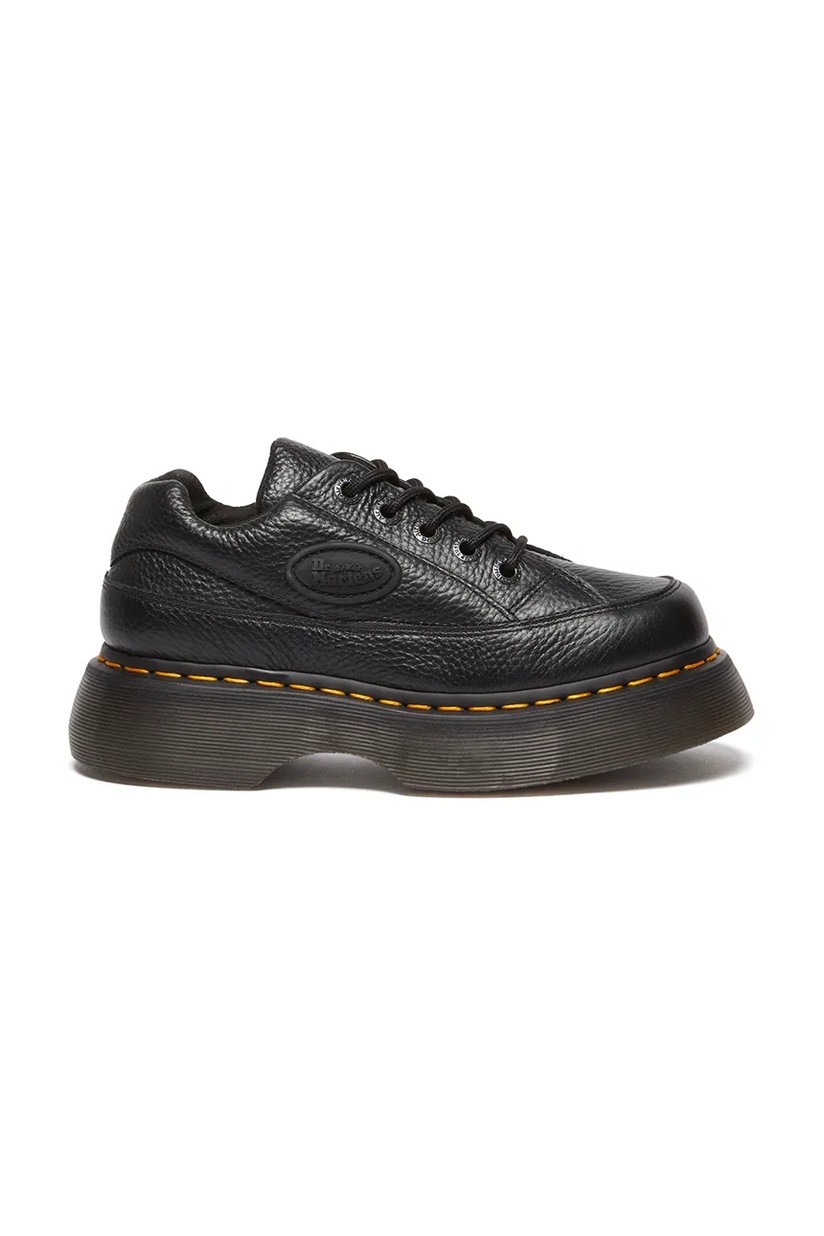 Dr. Martens leather shoes 5i Quad Max women's black color