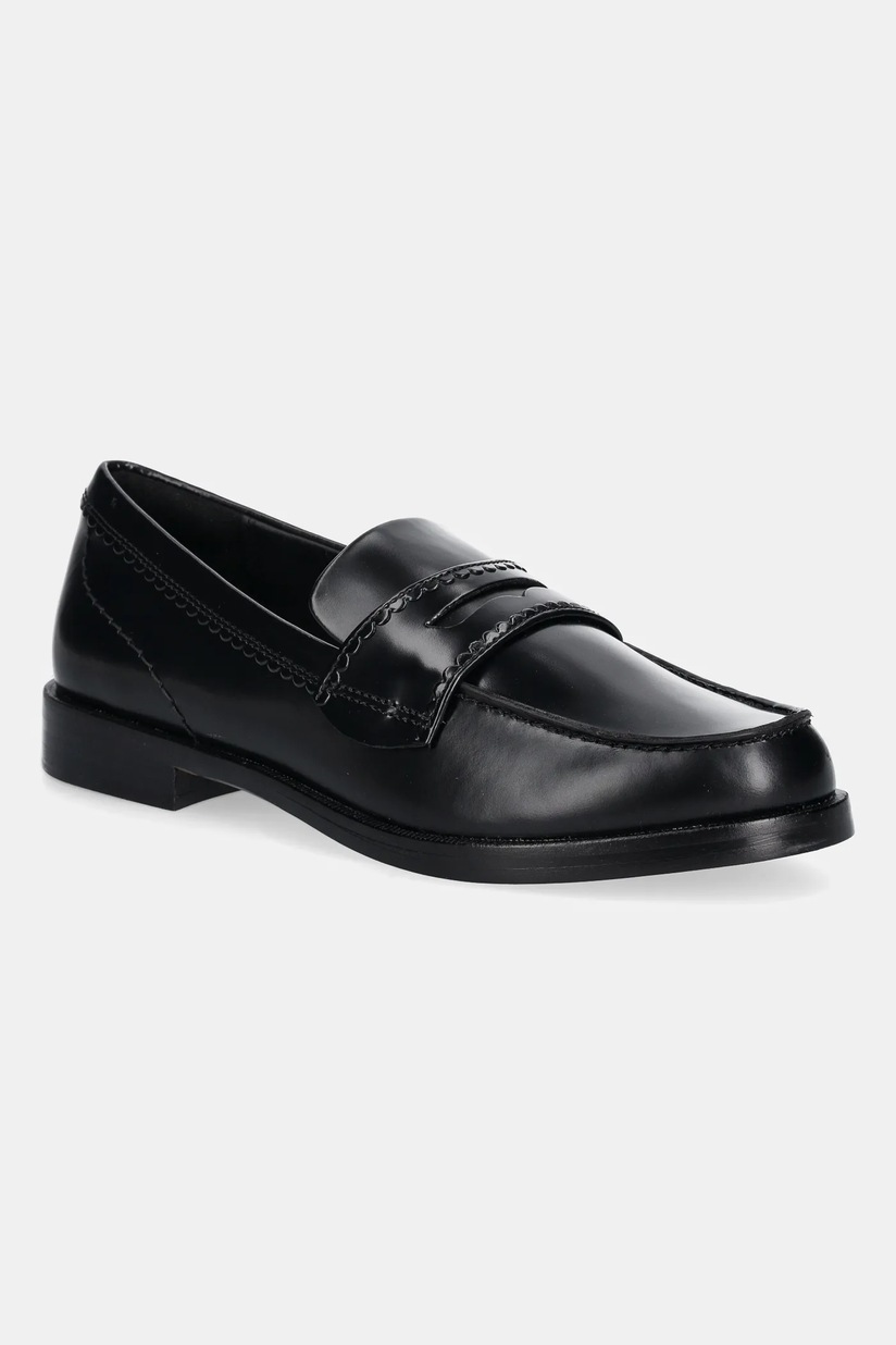 Martine Rose leather loafers Square Toe Loafer women's black color