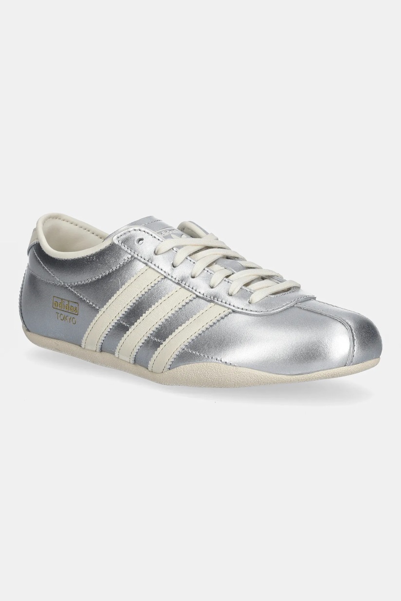 adidas Originals leather sneakers Stan Smith Lo Pro W silver