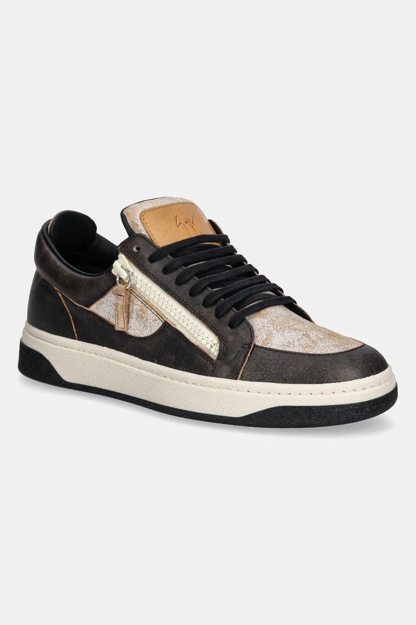 Кожаные кроссовки Giuseppe Zanotti GZ/94 цвет чёрный RU50011.002