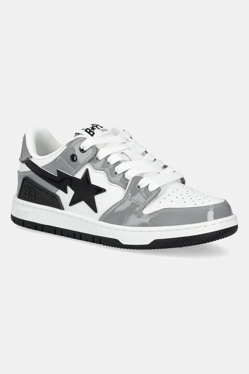A Bathing Ape leather sneakers BAPE SK8 STA #2 M2 gray color