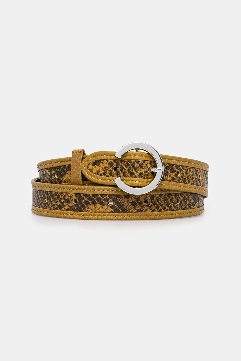 Armani Exchange ремінь жіночий шкіряний зелений 941182 4R759