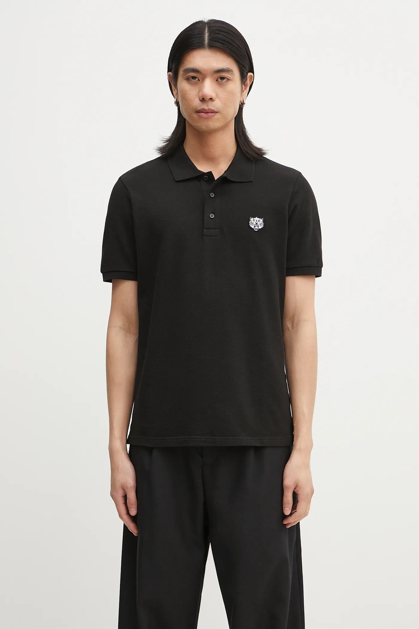 KENZO SS25 (FF55PO5434PU 02) White Tiger embroidered polo