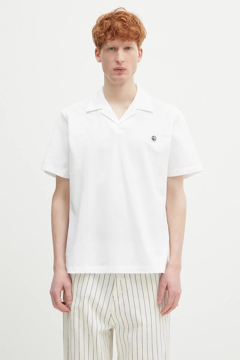 Maison Kitsuné cotton polo shirt Fox Head Patch Regular Polo white