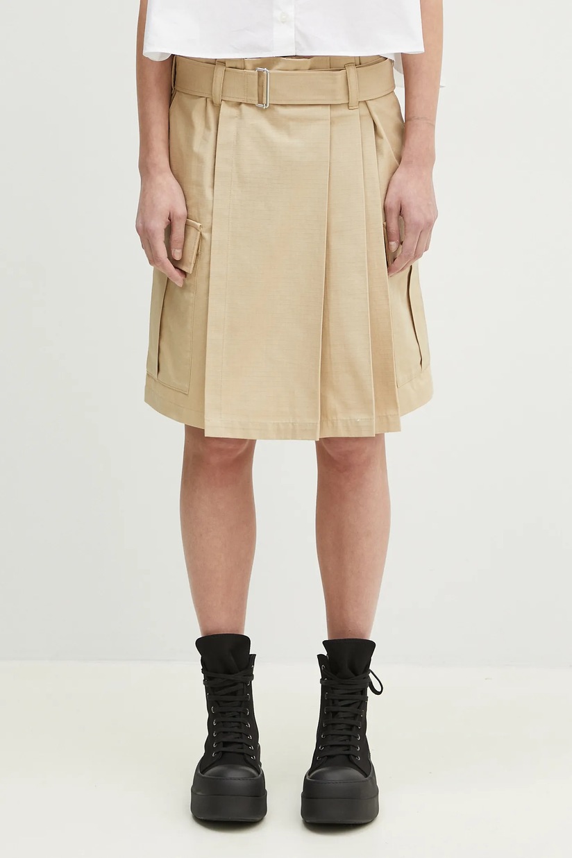 adidas Originals skirt Tartan Skirt beige color IX7414 at PRM US