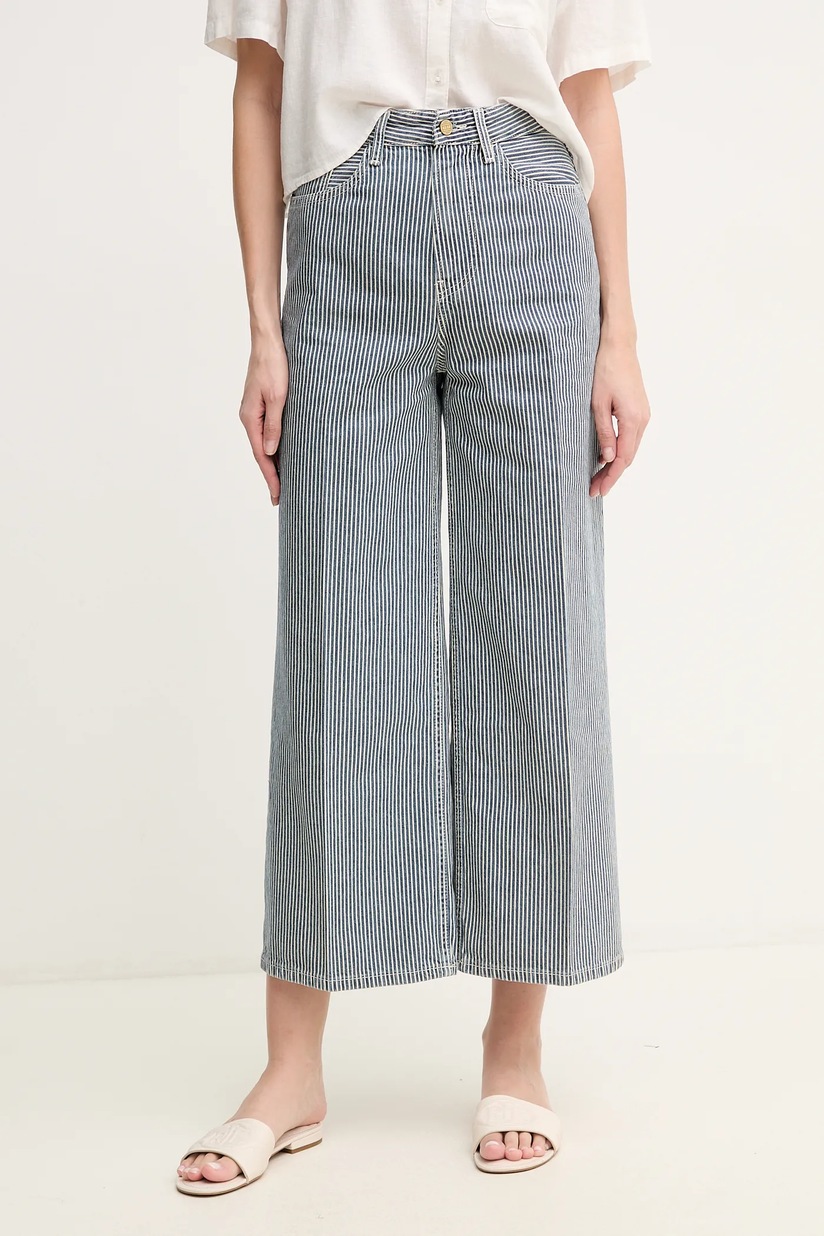 adidas Originals jeansi DENIM ZIP PANT femei, JX9210 | ANSWEAR.ro