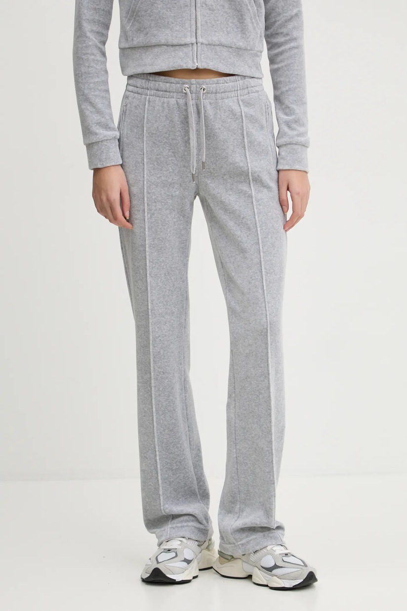 Спортивные штаны Juicy Couture цвет серый с аппликацией JCAPW045