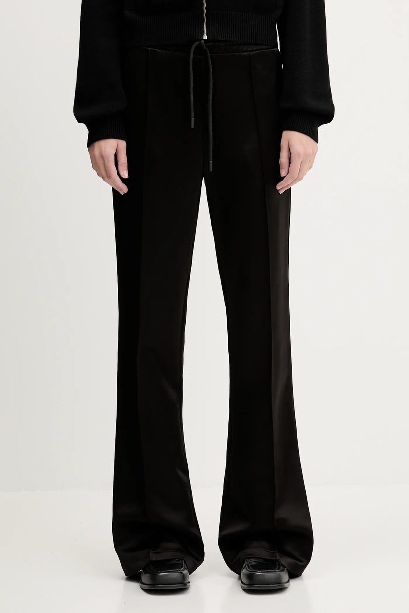 パンツ JW ANDERSON Women Straight Pants TR0394 PG1684999 Black JW Anderson silk blend trousers Fold Over PRM EU