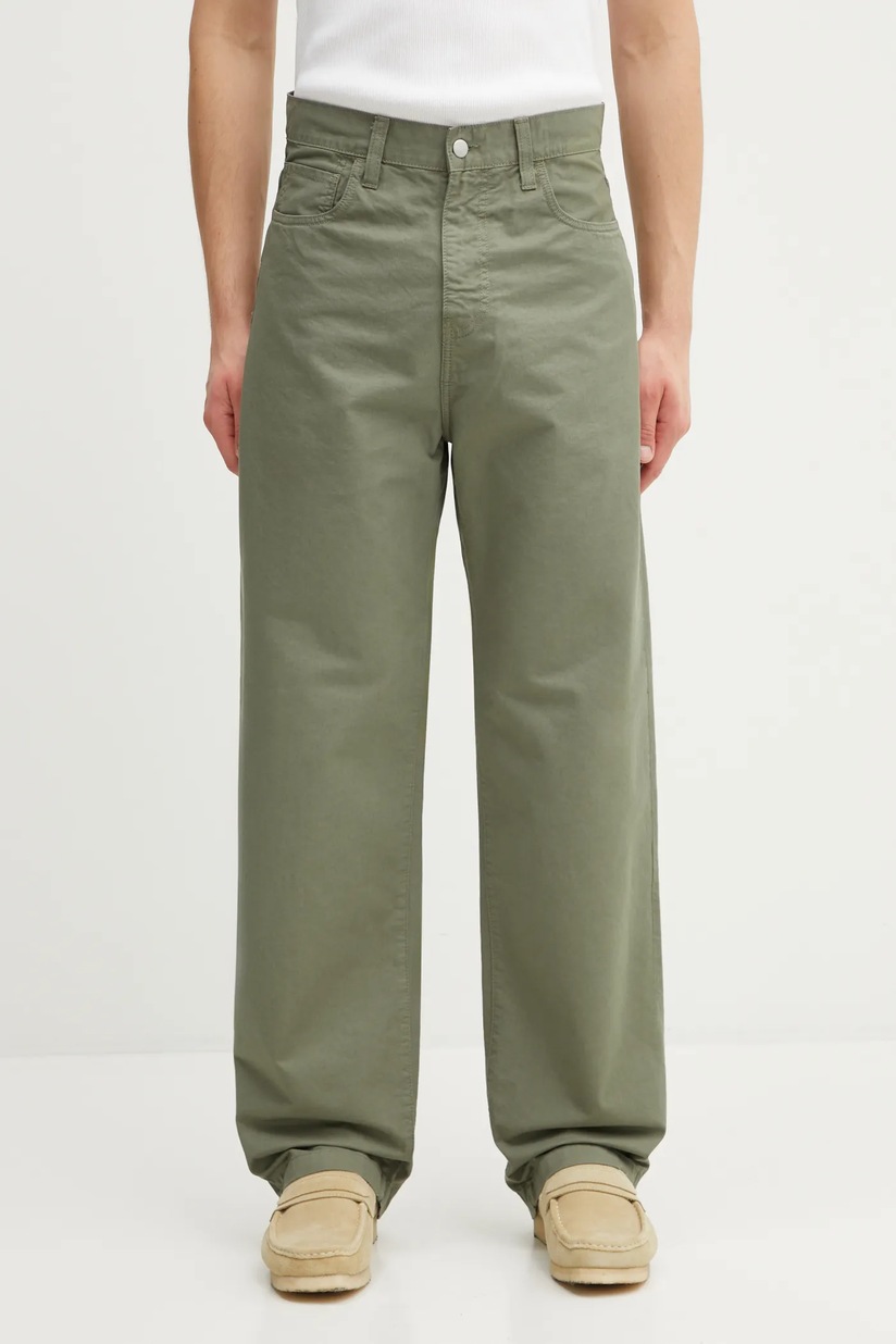 Vans cotton trousers Premium Standards Easy Trouser LX green color
