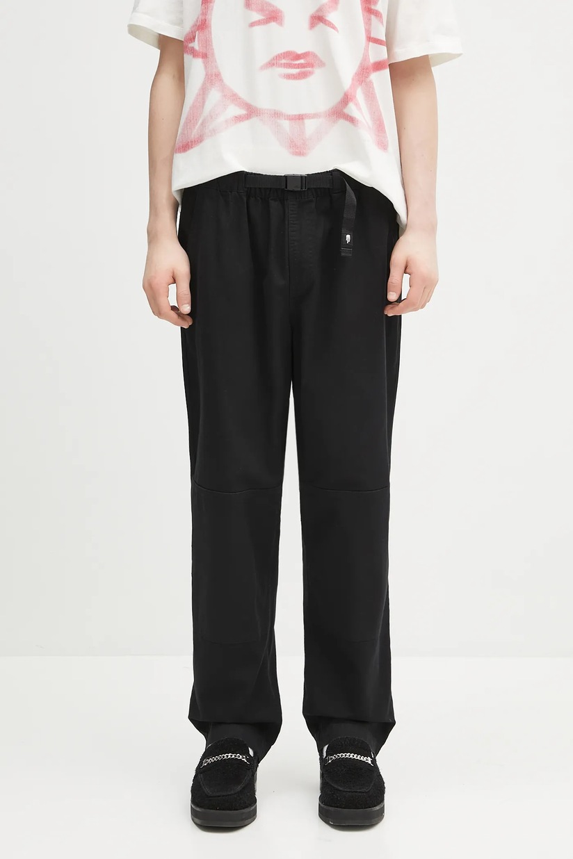 NEIGHBORHOOD cotton trousers Easy Pants black color 242TSNH.PTM02