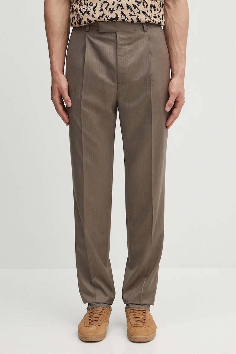 Wacko Maria wool trousers PLEATED TROUSERS ( TYPE-2 ) beige color Wacko Maria wool trousers PLEATED TROUSERS ( TYPE-2 ) beige color