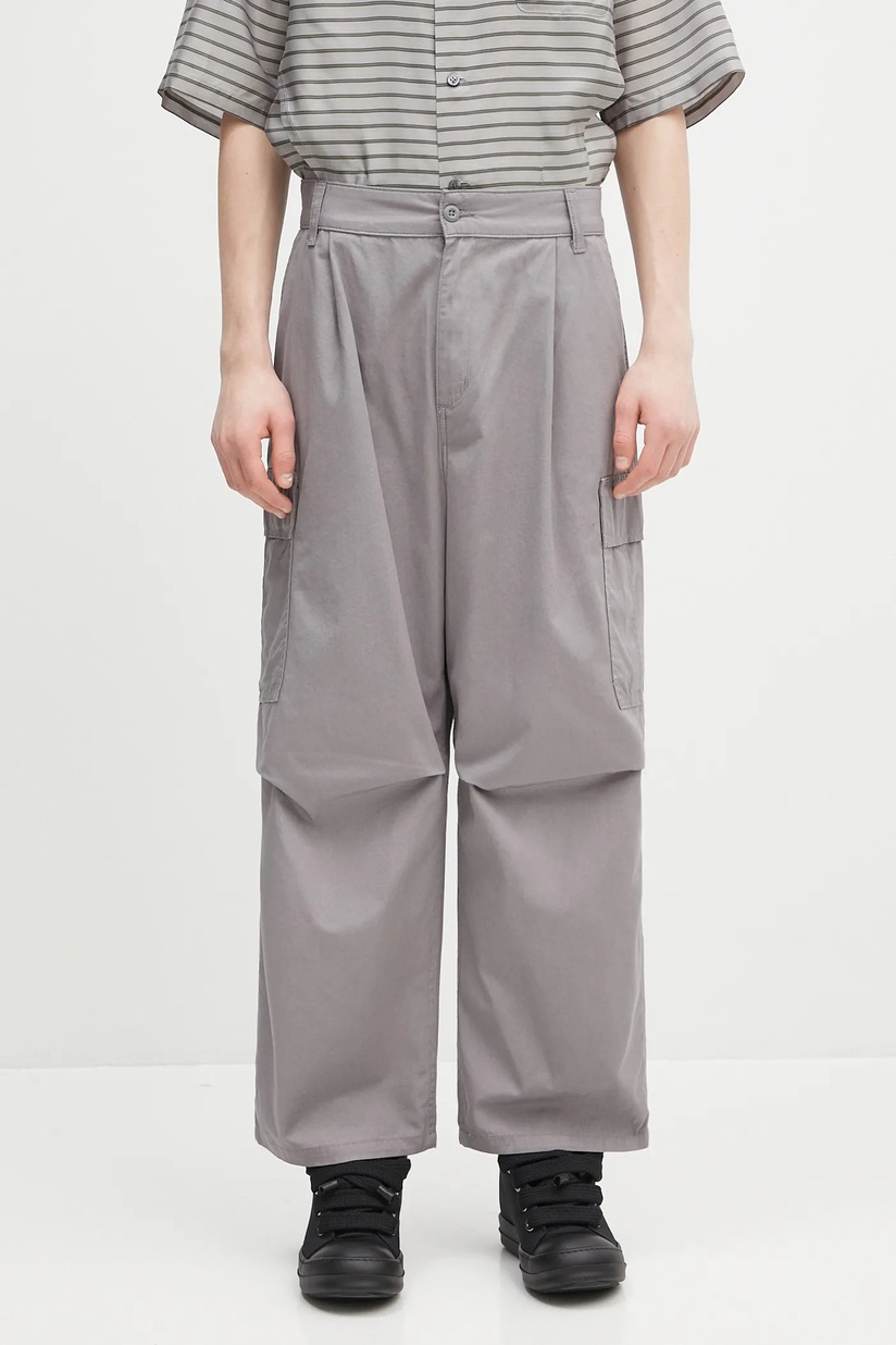 Carhartt WIP corduroy trousers Evan Pant gray color I033757.96402