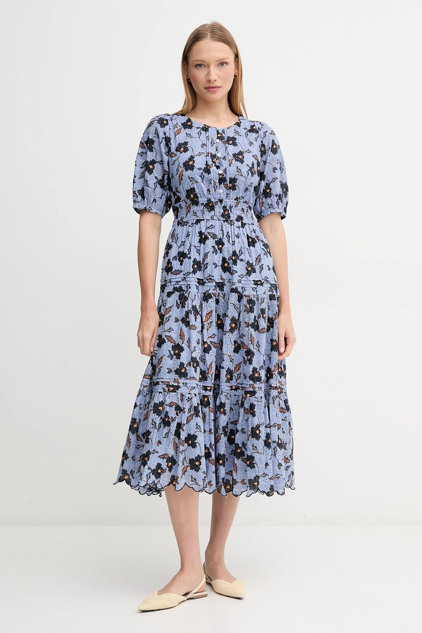 Weekend Max Mara платье из хлопка FASCINO голубое 2615621012600